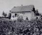 Ukrainian pioneer family in front of their house