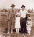 Mary Skrypnyk with her father, brother and uncle