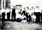 Image of men in front of the Claybank Brick Plant.