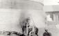 Fireman shovelling coal ashes out of Kiln 1930's