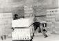Setting brick in a kiln 1972.  L to R: Everett Lee and Elmer Ziola.