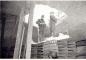 L to R: Ansel Grosnick and Walter Harlos repairing Kiln dome in 1976