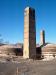 Smoke Stack 3, 2003, prior to restoration of the base. Note also the deterioration of the top
