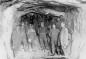 Construction crew inside the cut of the Connaught Tunnel