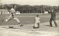 Jimmy Gray throws to first baseman Don Reimer