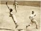 Billy Carter beats out a throw to Kentville Wildcats first baseman Johnny Simourian