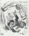 Cartoon in a Halifax newspaper by Robert Chambers depicting Johnny Clarke's base stealing prowess. 
