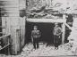 Miners at the entrance of one of the first underground mine shafts.