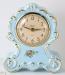 The powder blue version of Harry Snider's early china-cased mantel clock.