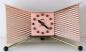 Pink version of model 503 TV lamp electric clock, Snider Clock Mfg Co.