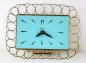 Turquoise version "basket" desk/wall electric clock, Snider Clock Mfg Co.