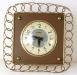 Square electric "basket" wall clock, Snider Clock Mfg Co.