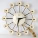 White version of late 1950s electric wall clock, Snider Clock Mfg Co.