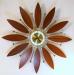 A large, dramatic "flower" starburst electric wall clock, Snider Clock Mfg Co.