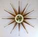 A true star-shaped starburst electric wall clock, Snider Clock Mfg Co.