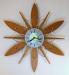 A Michael Snider starburst wall clock, fanciest dial, battery movement, Snider Clock Mfg Co.