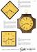 Catalogue descriptions of three plain-style, brass/wood wall clocks, Snider Clock Co.