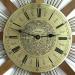 Fancy brass wall-clock dial, late 1960s, Snider Clock Mfg Co.