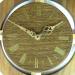 Walnut-finish metal dial for some wall clocks, Snider Clock Mfg Co.