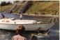 Launching the Sea Clipper at Henry Vokey's shipyard in Trinity, Newfoundland.