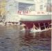 Launching the Sea Clipper at Henry Vokey's shipyard in Trinity, Newfoundland.