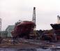 The Balder Hudson, now the British Viking, undocking at the Marystown Shipyard.