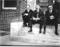 Western Union employees on steps of Cable Station.