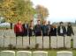 Students in Commonwealth War Grave cemetery
