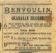 Advertisement of lots for sale in the Benvoulin townsite & rooms for rent at the Benvoulin Hotel