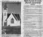 Newspaper article on the Benvoulin Heritage Church's 100th anniversary open house celebrations