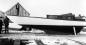 One of the many boats constructed by Burrell Outhouse at his boat shop in Tiverton.