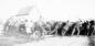 A boat launching in Freeport c. 1930s