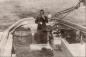 Skipper Jim Parsons aboard the 'Millie Ford' schooner