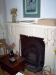 Coal burning fireplace in the living room