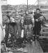 Divers working on cribbing on the first coffer dam