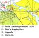 Locations of early settlements in Chalk River area