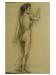 Study of a nude woman, drawn in charcoal by Laing during his days at the Pratt Institute.