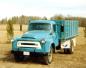 Ken's first International gravel truck, the S160, restored in 1984 with a grain box for farm work.