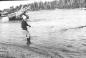 Agustus Wilson pulling in the net at the Yakoun river.