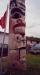 Memorial pole raised in memory of Morris White.  The beaver crest is at the bottom of the pole.