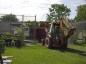 Backhoe brought in to transform the jail's exercise yard into a 'science playground'.