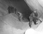 Miners shoveling the salt underground