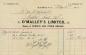 Grocery invoice: O'Malley's Limited