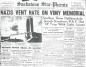 Saskatoon Star Phoenix headlines defacing of Vimy memorial during the fall of France, June 1, 1940.