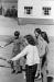 Girls playing a circle game on the school playground