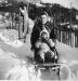 Jean Randell and Ronnie Pittman sledding
