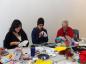 Participants worked on beading and quilting projects.