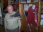 Emile Pitre, Former Bathurst Papermaker Hockey Player, Displays His Bathurst Papermaker Skates