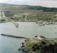 Aerial view of Main--Dieu harbour breakwaters