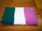 Pink, white and green flag-- Poked mat